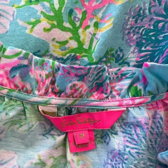 LILLY PULITZER “Celestial Blue Cay To My Heart” Malone Dress in Blue/Pink, M - Picture 6 of 10